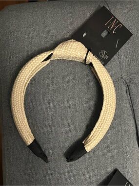 INC International Concepts Cream Braided Headband